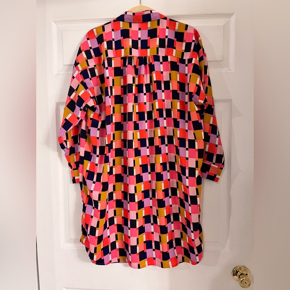 Michelle McDowell Ronan Check Me Out Dress Geometric women’s large no belt - Picture 2 of 8